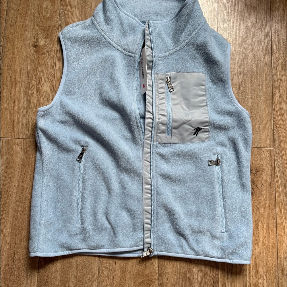 Joshua Perets Blue Fleece Vest